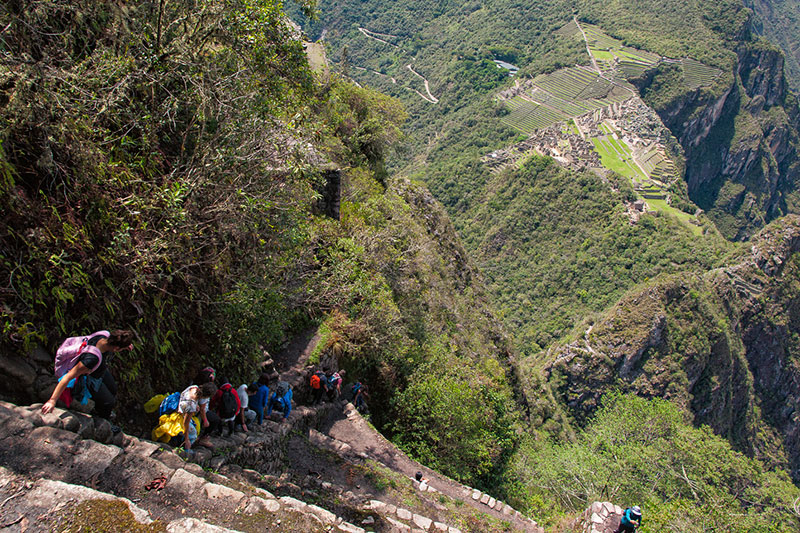 Huayna Picchu Descent of the Huayna Picchu mountain