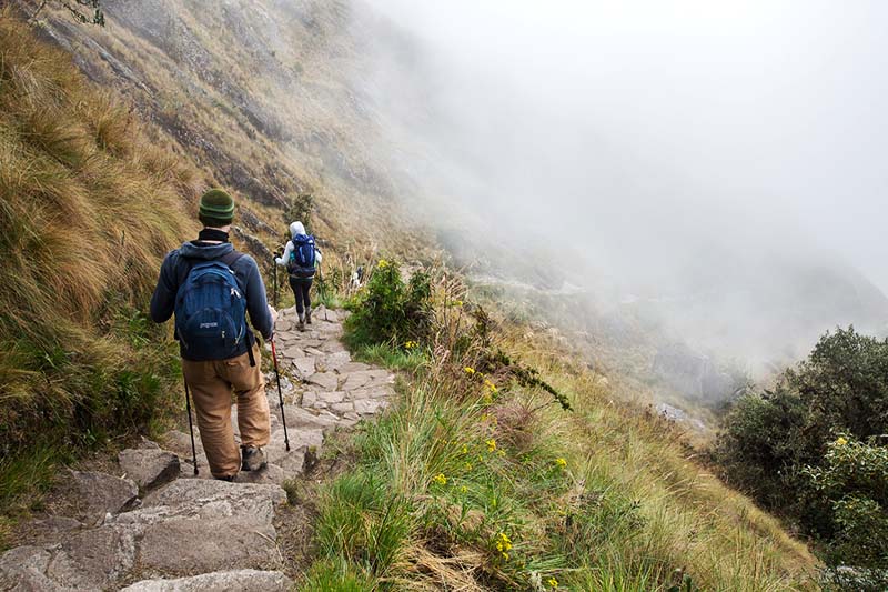 Inca Trail Tourists on the Inca Trail