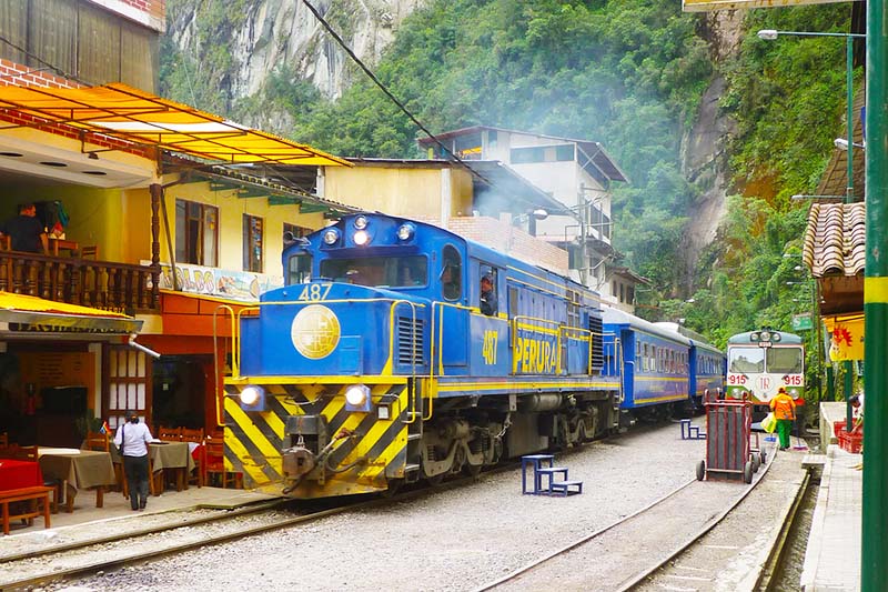 Machu Picchu card Train Service in Aguas Calientes