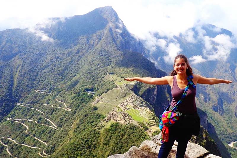 At the summit of Huayna Picchu