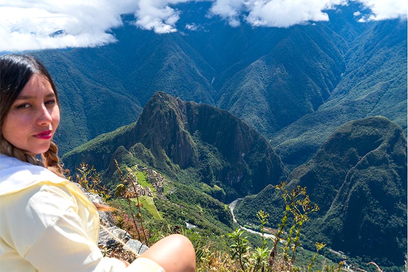 Complete view of Machu Picchu from the Mountain