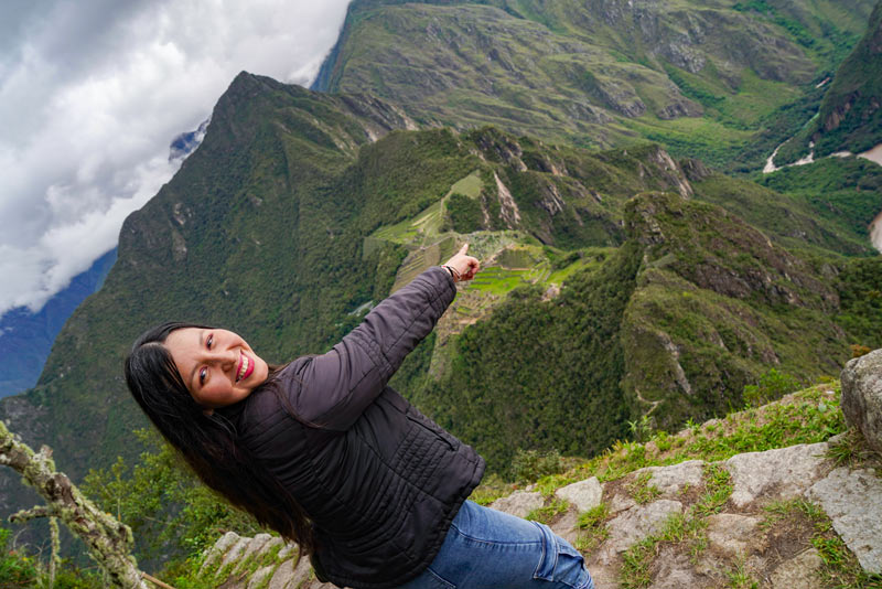 View of the Inca citadel from Huayna Picchu