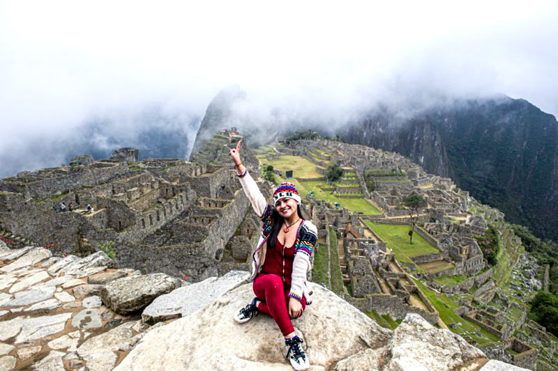 Enjoying a visit to Machu Picchu