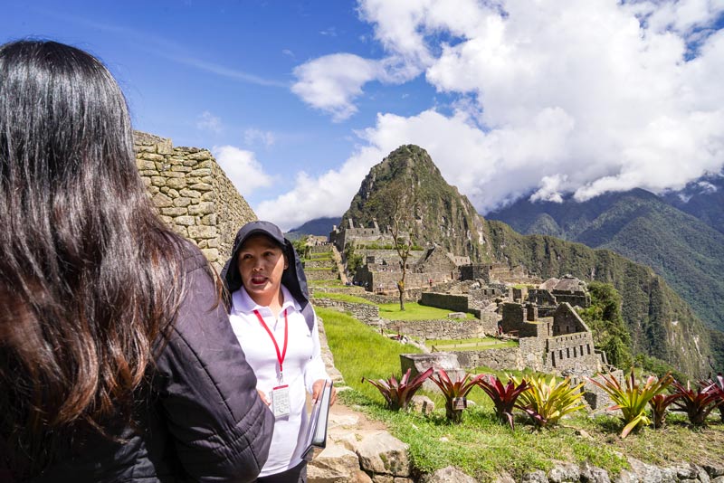 Touring Machu Picchu with a professional guide