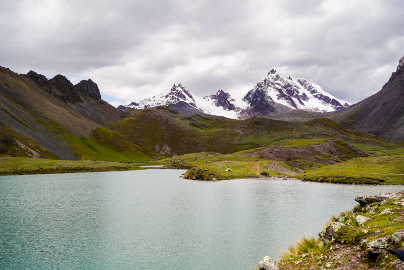 Panoramic view of the snowy Ausangate