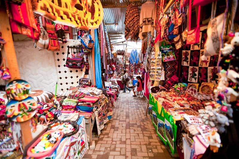 Interior of the Cusco artisan market